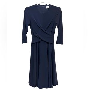 Eliza J/ Nordstrom, Navy Modest Women Dress, Long Sleeve, Size 0